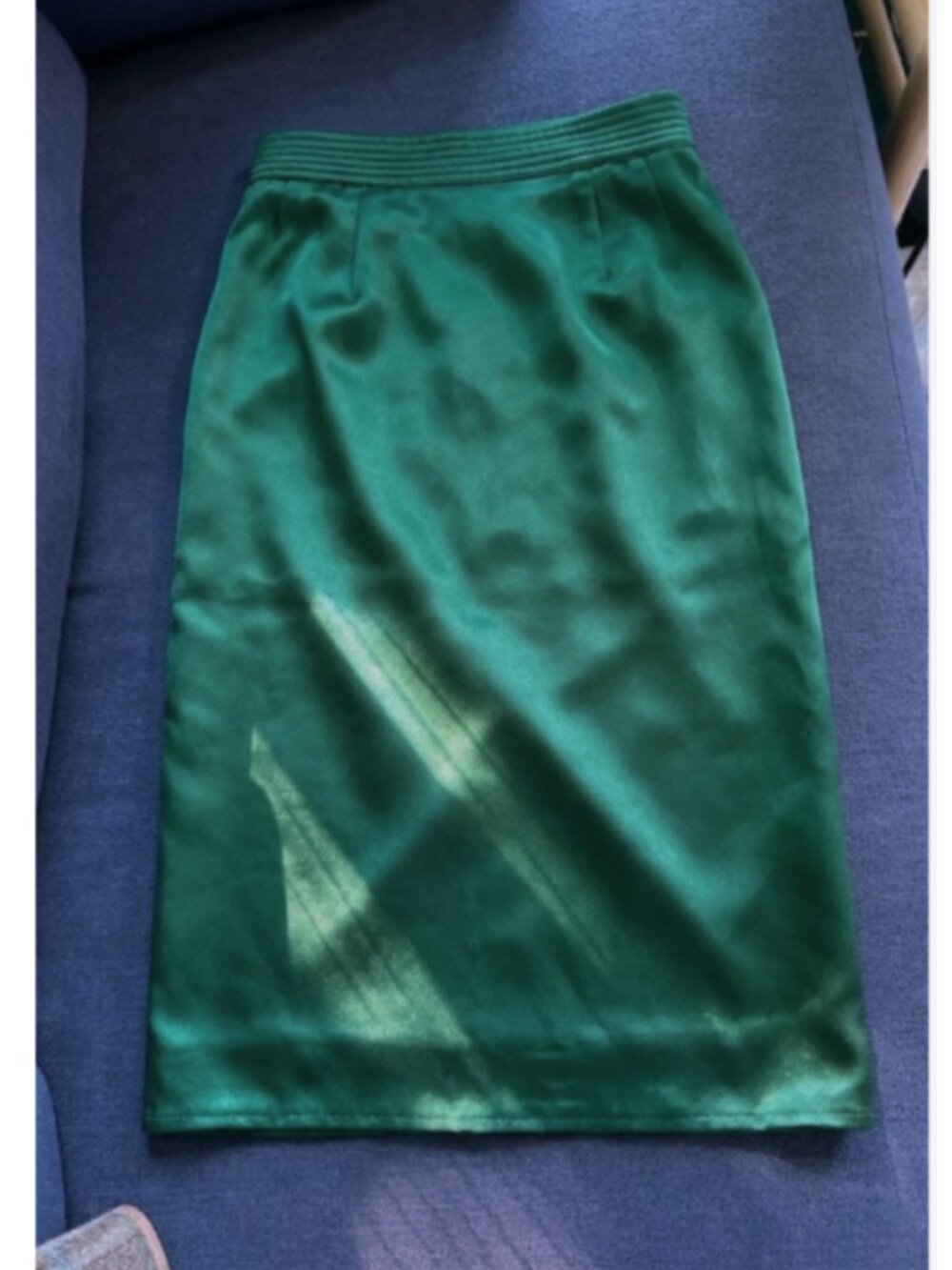 Vintage Valentino Garavani Green Silk Skirt 10